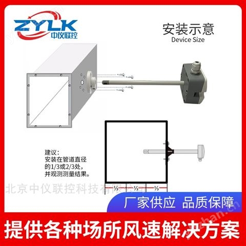 熱式風(fēng)速儀管道式風(fēng)速傳感器高精度