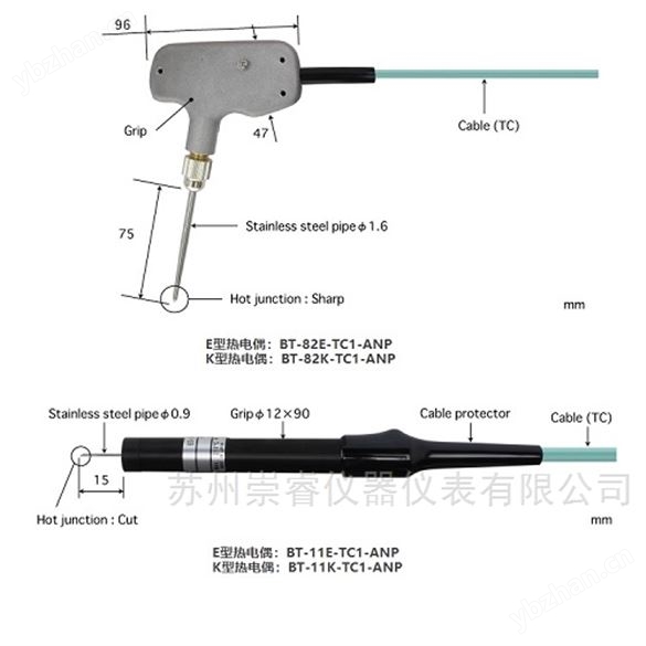 日本安立BT系列刺入型溫度傳感器